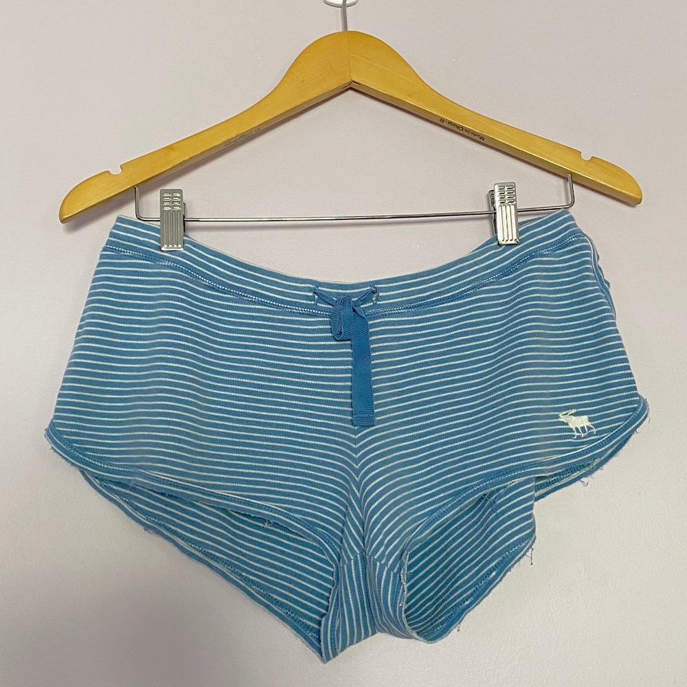 Abercrombie Blue Striped Sweat Shorts Size XS